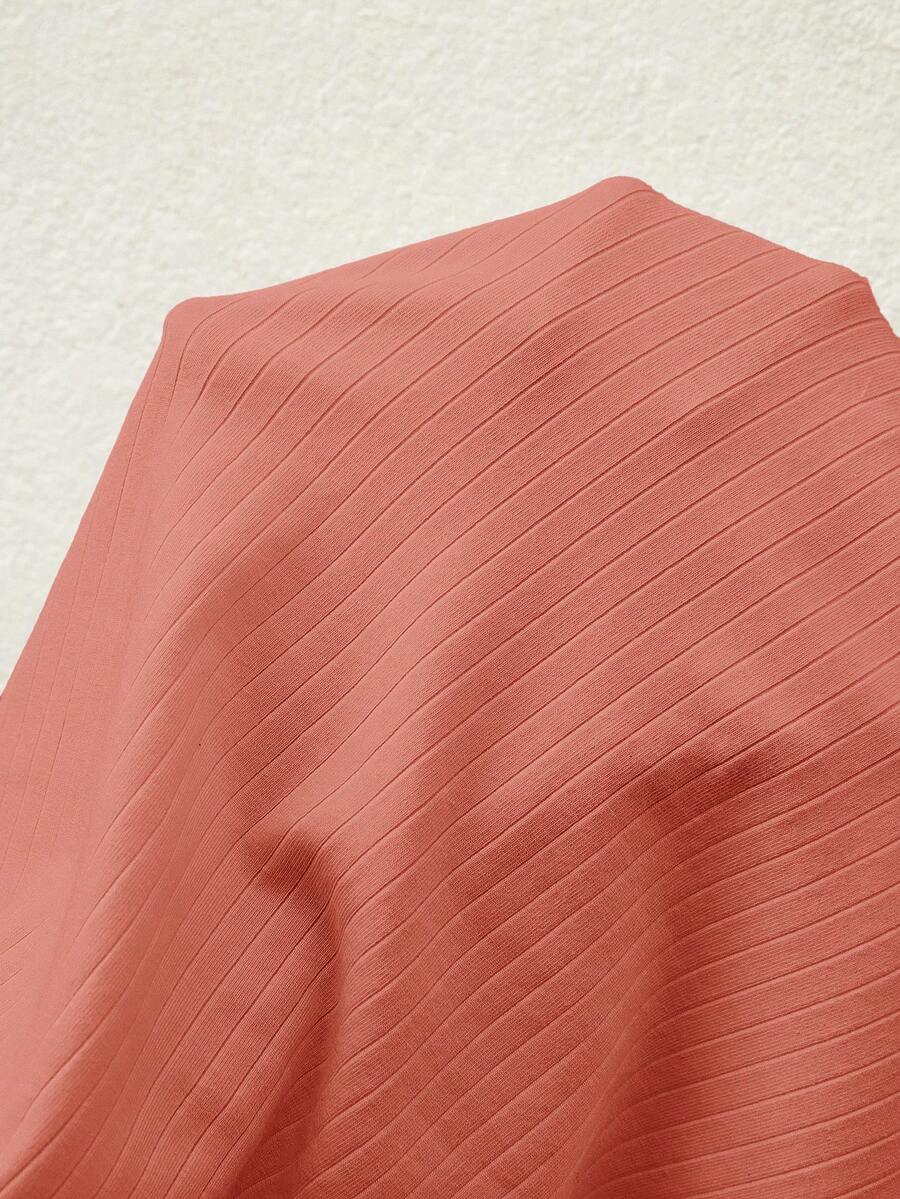 Maternity Ribbed Lettuce-Edge Form-Fitting Short Sleeve Top