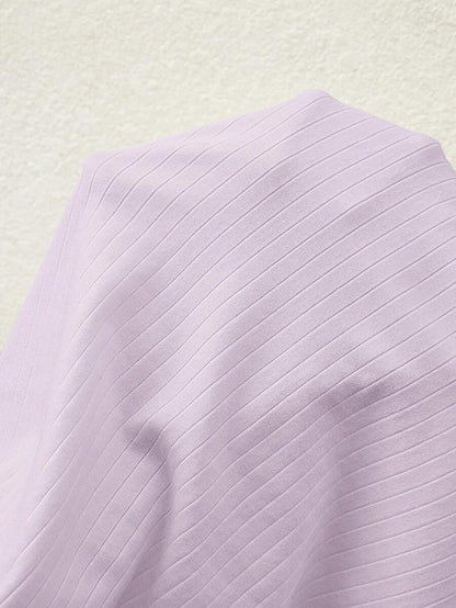Maternity T-Shirt - Summer White Ribbed Lettuce-Edge Form-Fitting Short Sleeve, Soft Stretch