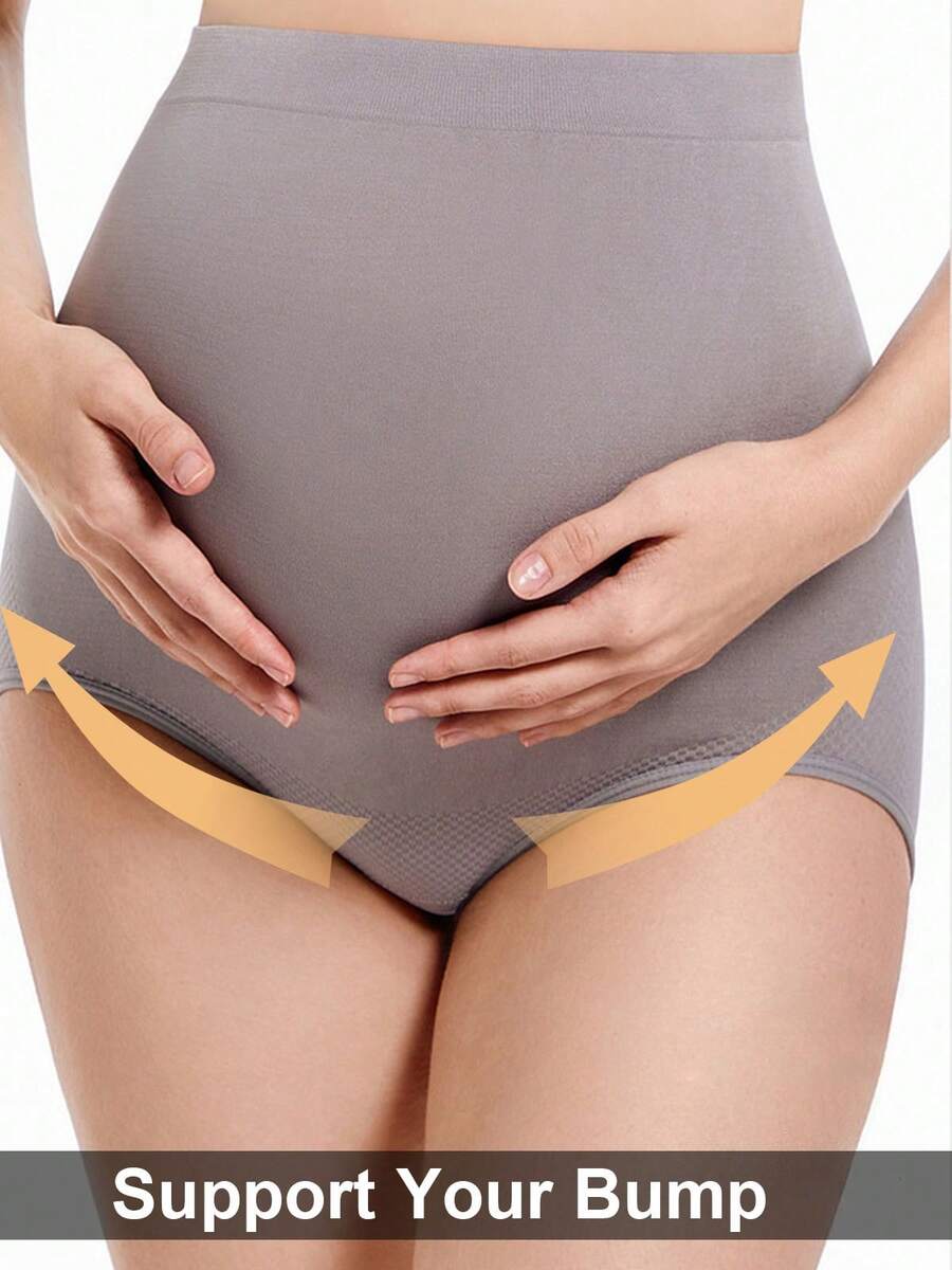 Maternity Panties - High Waist Breathable Soft Seamless Hipster Over Bump Comfortable, Daily Wear