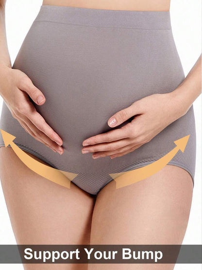 Maternity Panties - High Waist Breathable Soft Seamless Hipster Over Bump Comfortable, Daily Wear