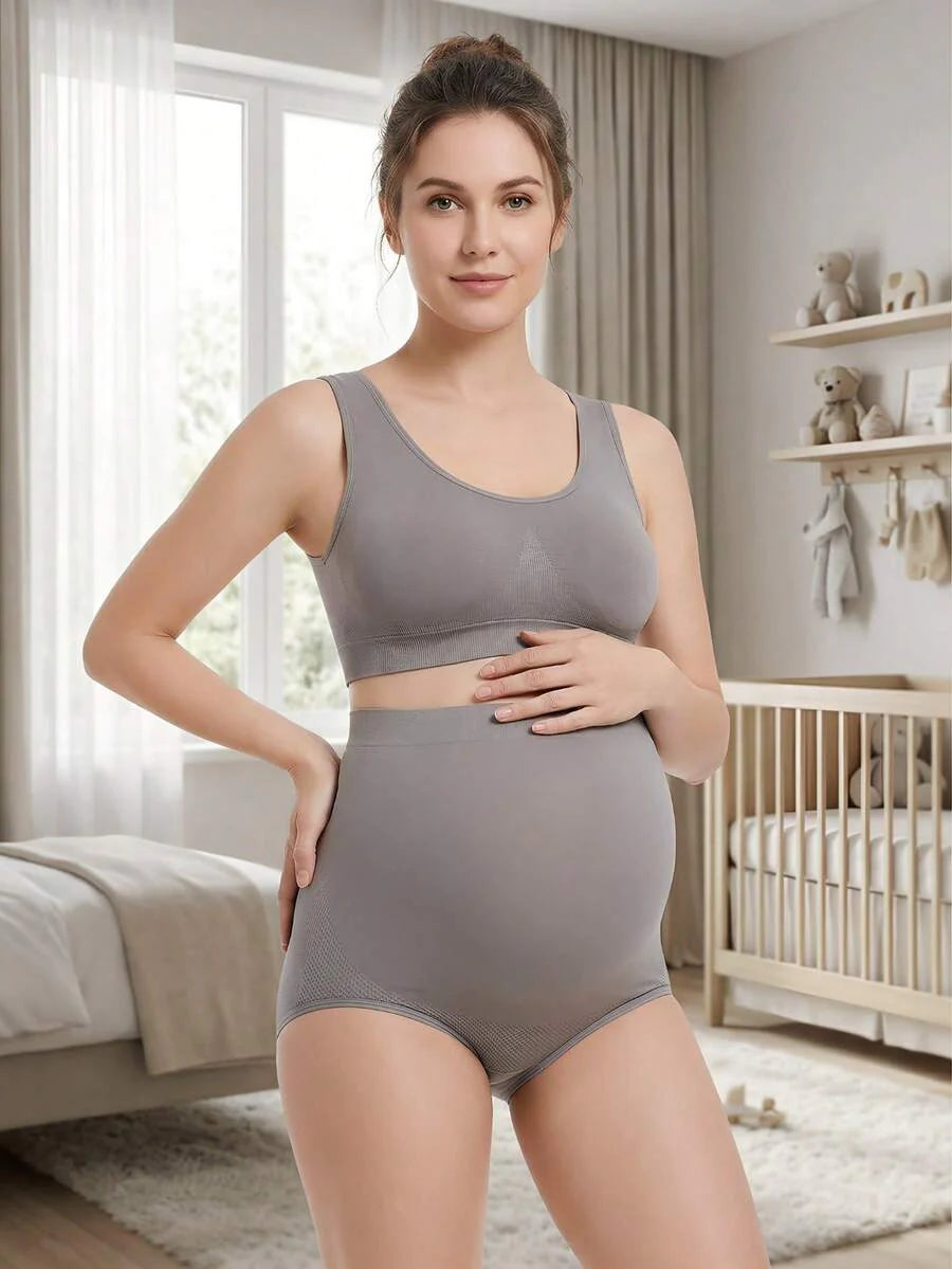 Maternity Panties - High Waist Breathable Soft Seamless Hipster Over Bump Comfortable, Daily Wear