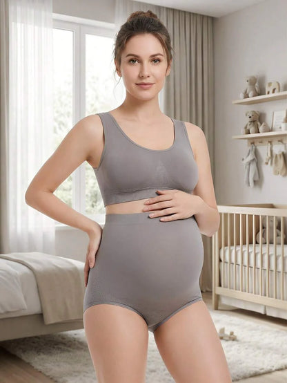 Maternity Panties - High Waist Breathable Soft Seamless Hipster Over Bump Comfortable, Daily Wear