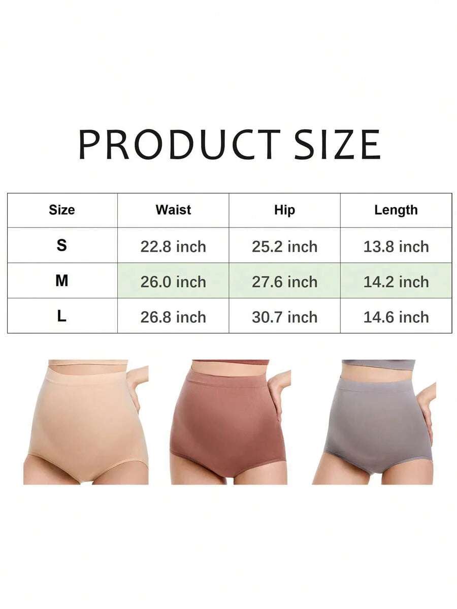 Maternity Panties - High Waist Breathable Soft Seamless Hipster Over Bump Comfortable, Daily Wear