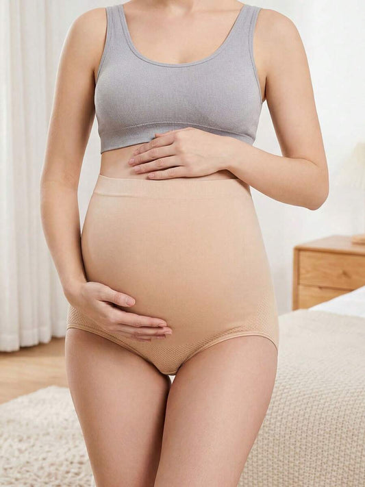 Maternity Panties - High Waist Breathable Soft Seamless Hipster Over Bump Comfortable, Daily Wear