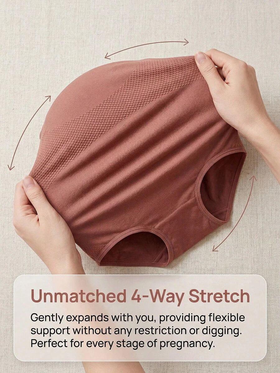 Maternity Panties - High Waist Breathable Soft Seamless Hipster Over Bump Comfortable, Daily Wear