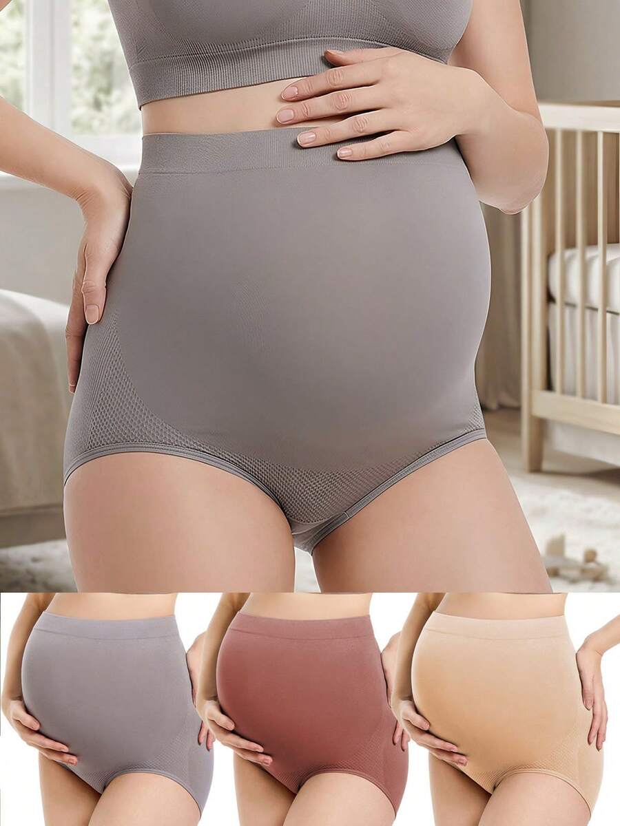 Maternity Panties - High Waist Breathable Soft Seamless Hipster Over Bump Comfortable, Daily Wear