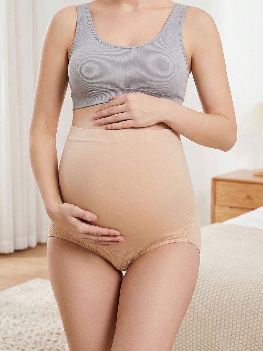 Maternity Panties - High Waist Breathable Soft Seamless Hipster Over Bump Comfortable, Daily Wear