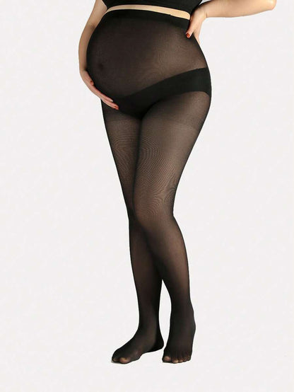 Maternity Pantyhose 3 Pairs - 7 Styles Sexy High Waist Patterned Leopard Heart Polka Dot, Plus Size