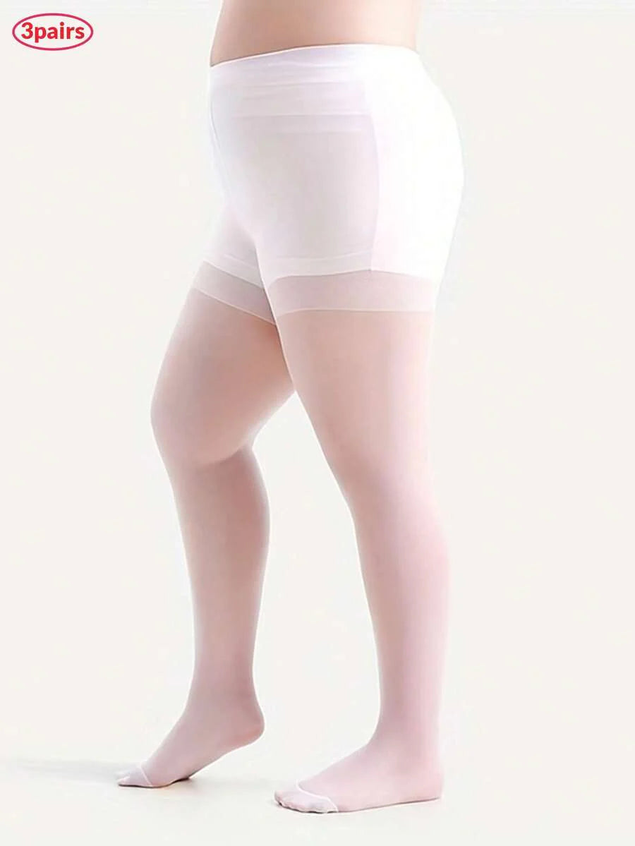 Maternity Pantyhose 3 Pairs - 7 Styles Sexy High Waist Patterned Leopard Heart Polka Dot, Plus Size