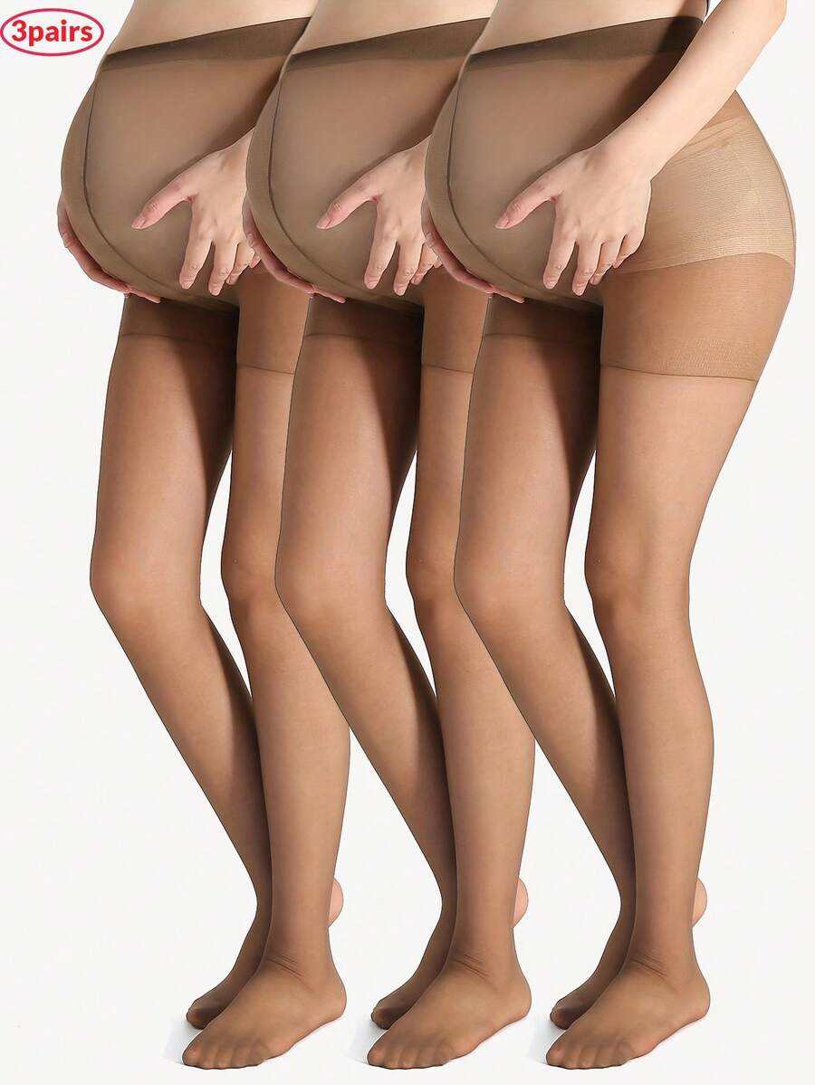 Maternity Pantyhose 3 Pairs - 7 Styles Sexy High Waist Patterned Leopard Heart Polka Dot, Plus Size