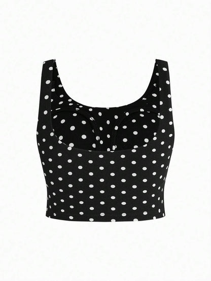 Maternity Black and White Geometric Print Cold Shoulder Nursing Top - Slim Fit Scoop Neck Summer Beach Knit Crop Top
