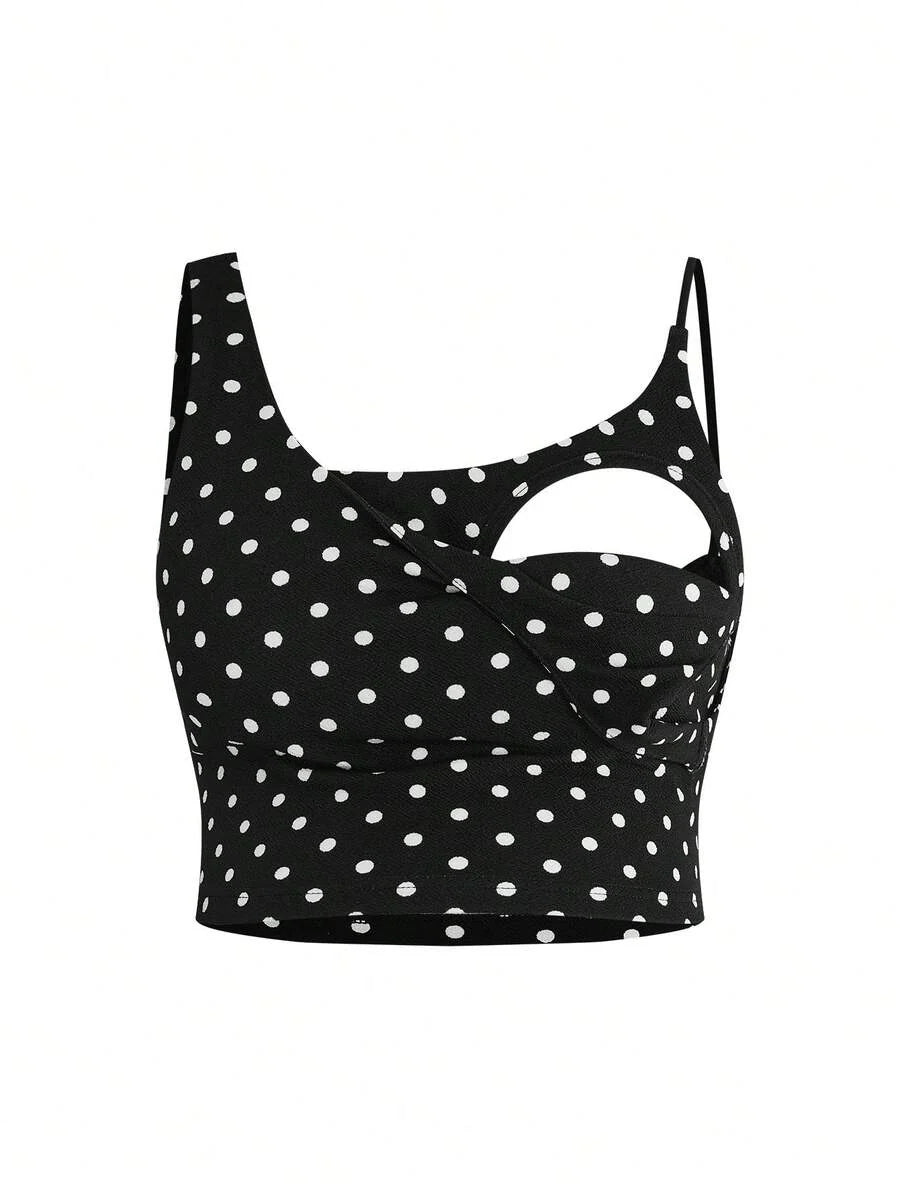 Maternity Black and White Geometric Print Cold Shoulder Nursing Top - Slim Fit Scoop Neck Summer Beach Knit Crop Top