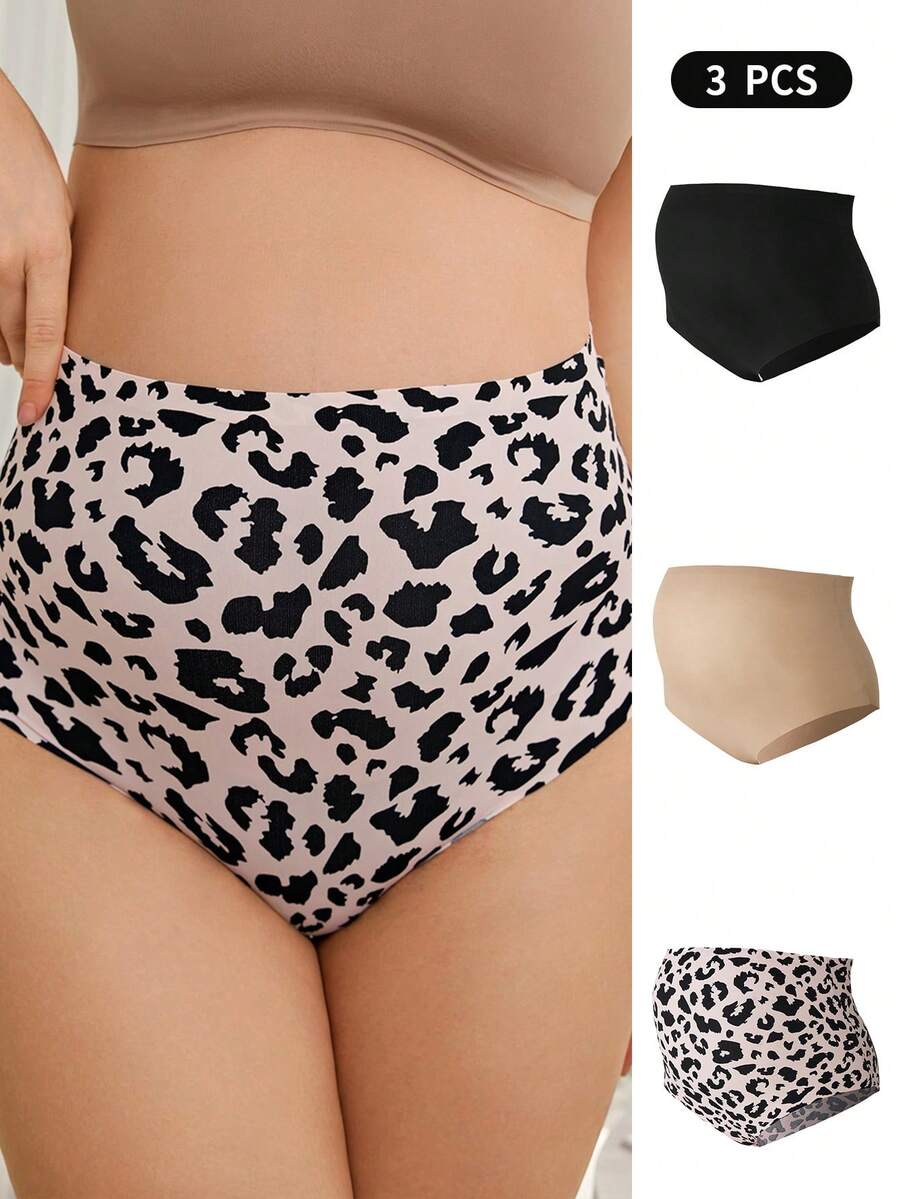 Moonlight&Mama 3pcs High Waist Seamless Maternity Underwear For Women
