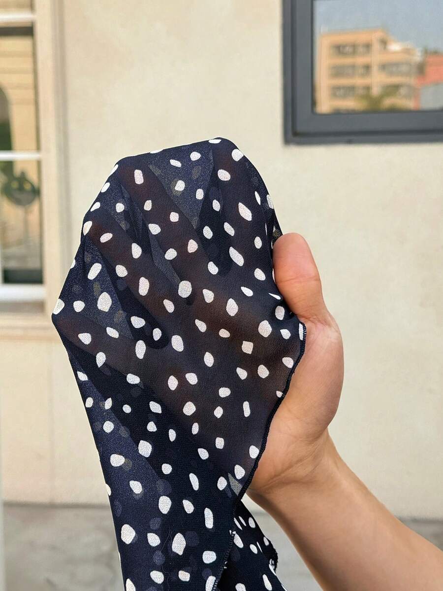 Summer Outfit  Maternity Work Clothes Maternity Work Outfits Work Dresses  Elegant Halter Neck Black Polka Dot Asymmetrical Hem, Flowing Tie, Maternity Dress For Working Professionals. Maternity Vacation Allover Print Asymmetric Hem Fashionabl