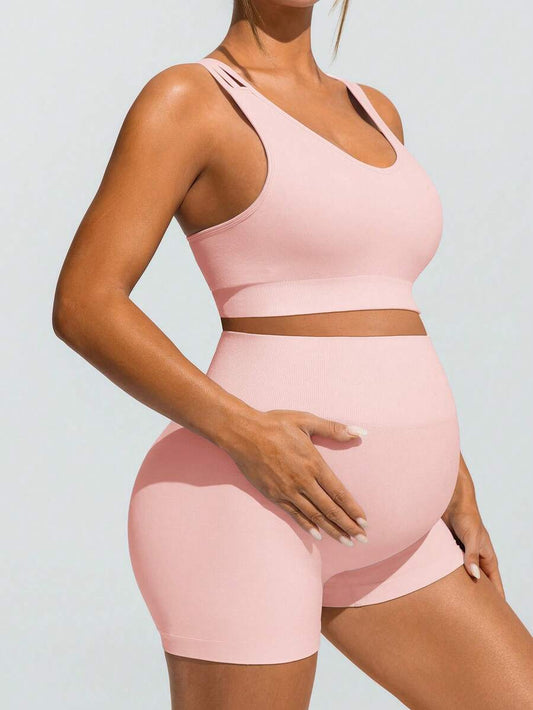 Maternity Vibrant Geometric Print Spaghetti Strap Mini Dress Boho Backless V-Neck Cami Sun Dress for Summer Beach Vacation