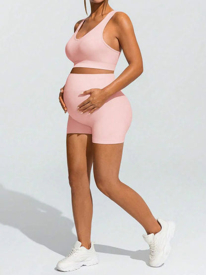 Maternity Vibrant Geometric Print Spaghetti Strap Mini Dress Boho Backless V-Neck Cami Sun Dress for Summer Beach Vacation