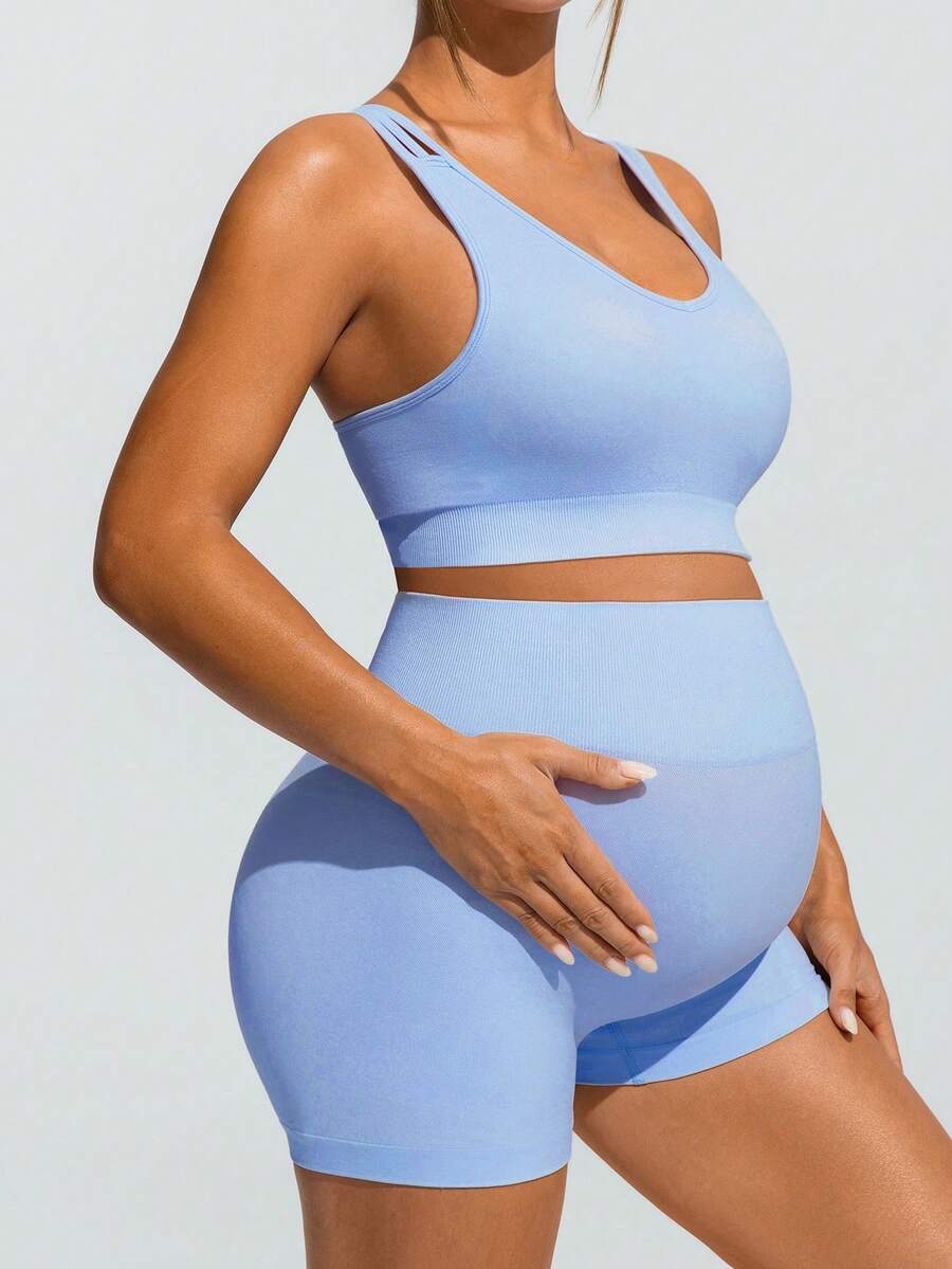 Maternity Vibrant Geometric Print Spaghetti Strap Mini Dress Boho Backless V-Neck Cami Sun Dress for Summer Beach Vacation