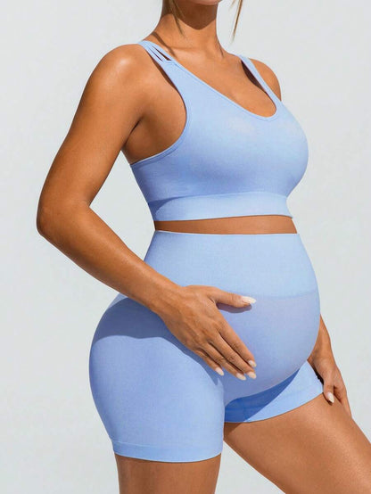 Maternity Vibrant Geometric Print Spaghetti Strap Mini Dress Boho Backless V-Neck Cami Sun Dress for Summer Beach Vacation