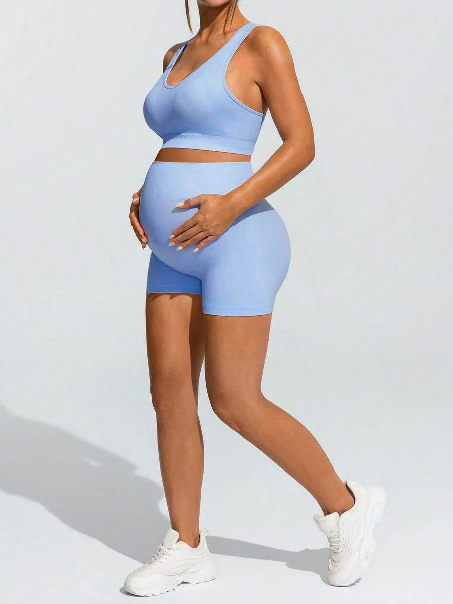 Maternity Vibrant Geometric Print Spaghetti Strap Mini Dress Boho Backless V-Neck Cami Sun Dress for Summer Beach Vacation
