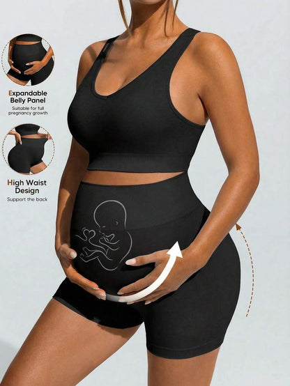 Maternity Vibrant Geometric Print Spaghetti Strap Mini Dress Boho Backless V-Neck Cami Sun Dress for Summer Beach Vacation