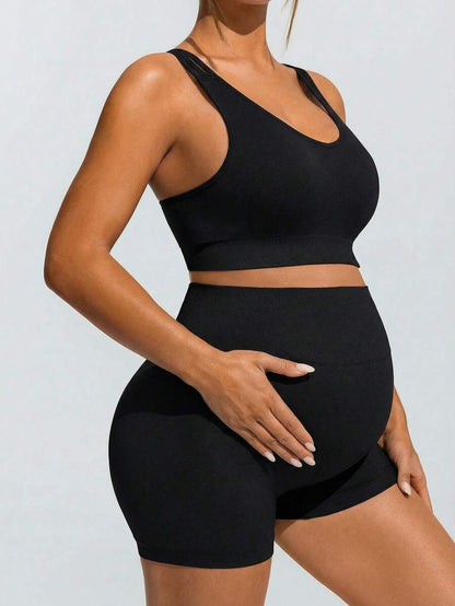 Maternity Vibrant Geometric Print Spaghetti Strap Mini Dress Boho Backless V-Neck Cami Sun Dress for Summer Beach Vacation