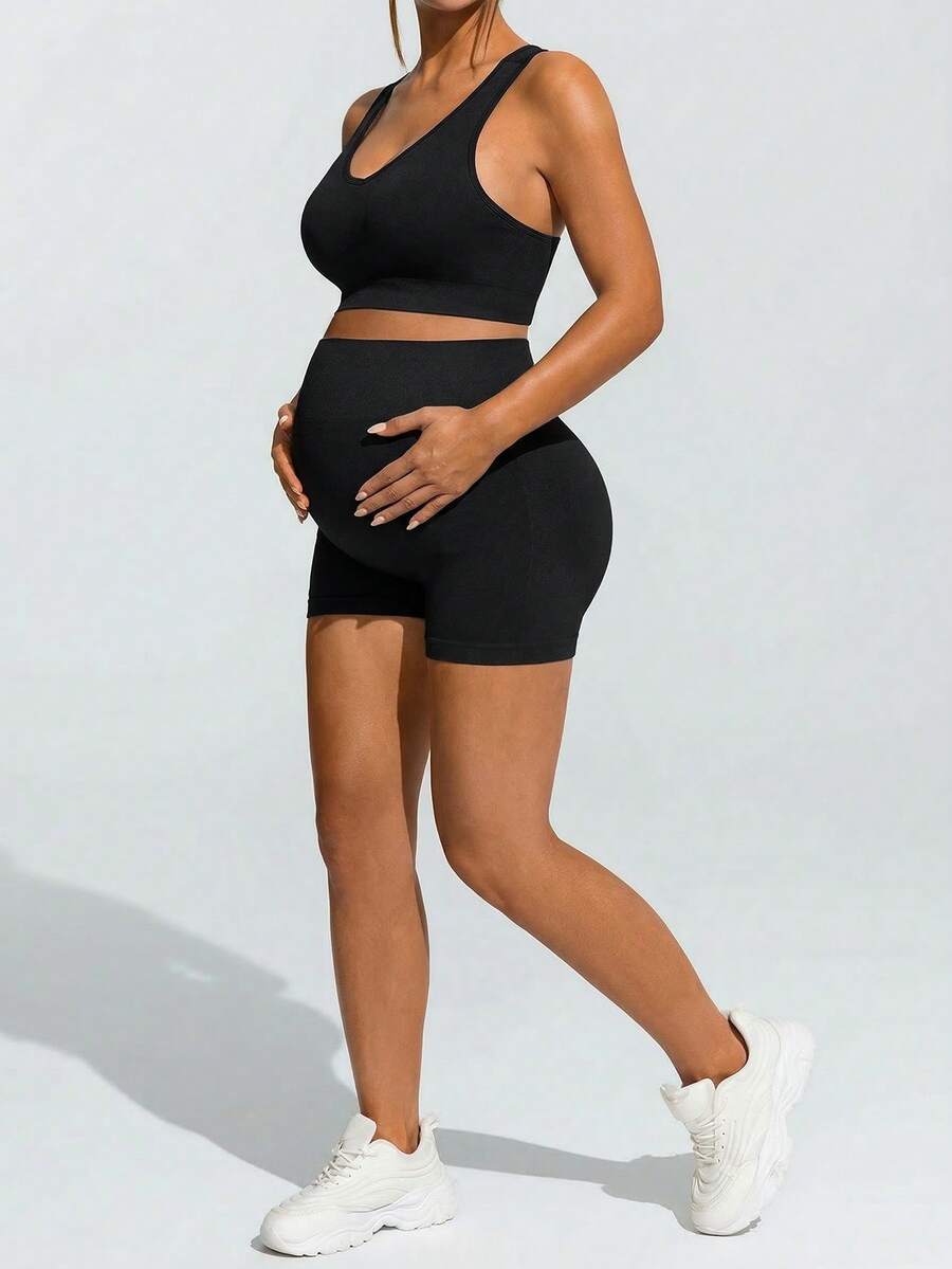 Maternity Vibrant Geometric Print Spaghetti Strap Mini Dress Boho Backless V-Neck Cami Sun Dress for Summer Beach Vacation