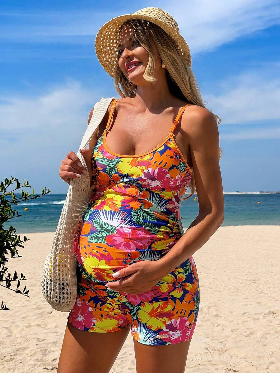 Elegant Cut Out Multicolor Boho Swimwear with Removable Padding and Wireless Bra High Stretch Sleeveless Beach Vacation Swimsuit