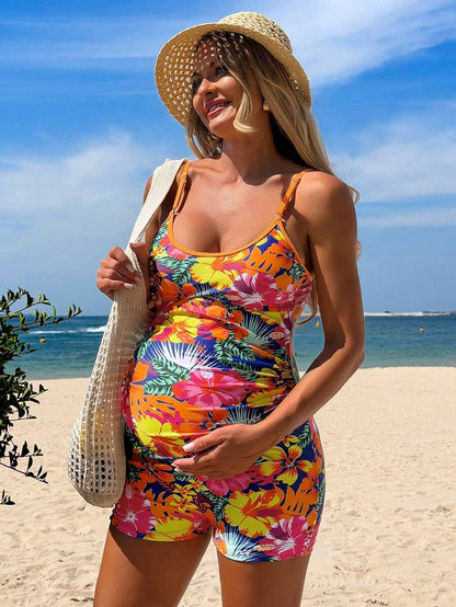 Elegant Cut Out Multicolor Boho Swimwear with Removable Padding and Wireless Bra High Stretch Sleeveless Beach Vacation Swimsuit