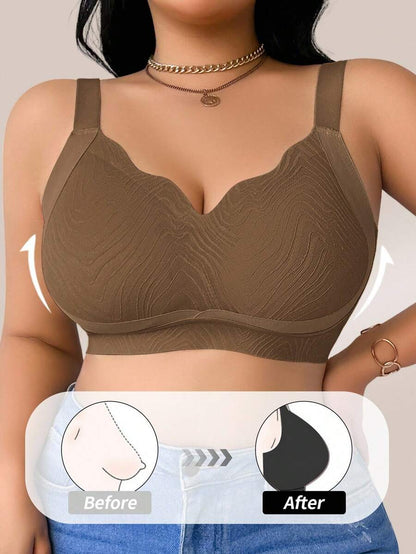 Women's Plus Size Seamless Wireless Bra - Comfortable Lifting Bralette