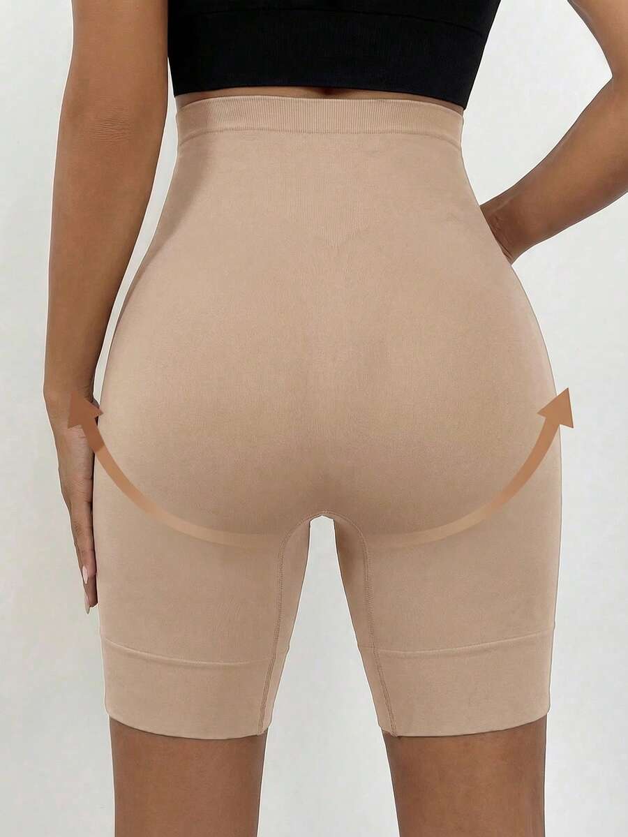 Plus Size Seamless High Waist Maternity Shaping Shorts - Anti-Chafing Black Summer
