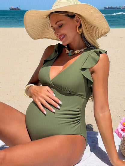 Boho Chic Multi-Way Wrap One Piece Swimsuit - Elegant Deep V Neck High Stretch Beachwear with Removable Padding