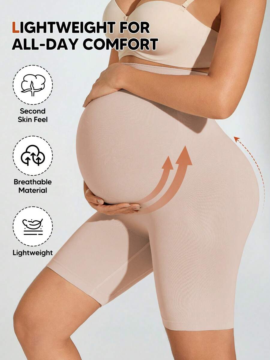 Pregnant Women's High Stretch Waist Maternity Leggings - Daily Wear Casual Summer