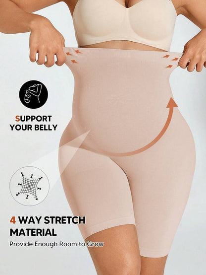 Pregnant Women's High Stretch Waist Maternity Leggings - Daily Wear Casual Summer