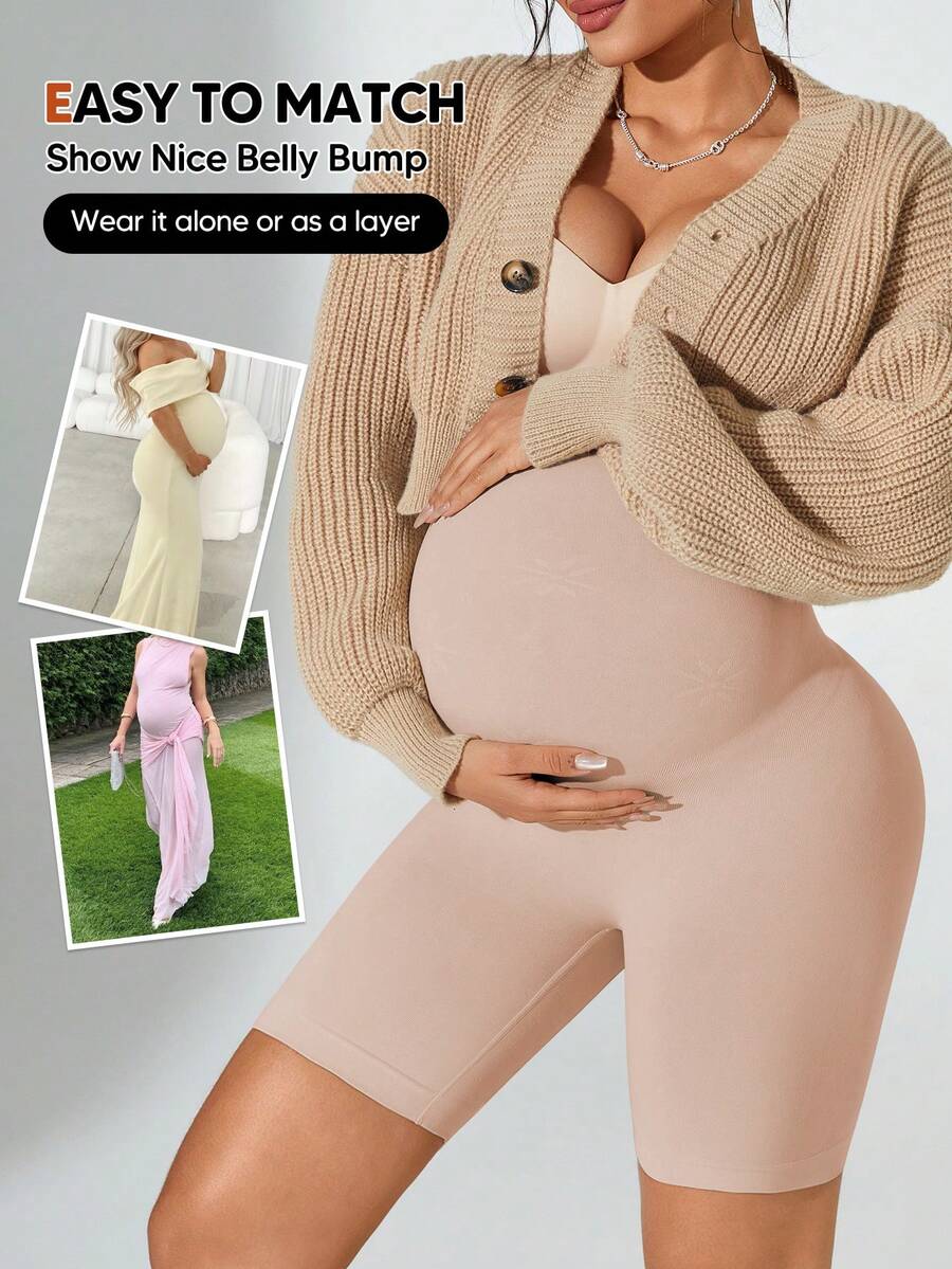 Pregnant Women's High Stretch Waist Maternity Leggings - Daily Wear Casual Summer