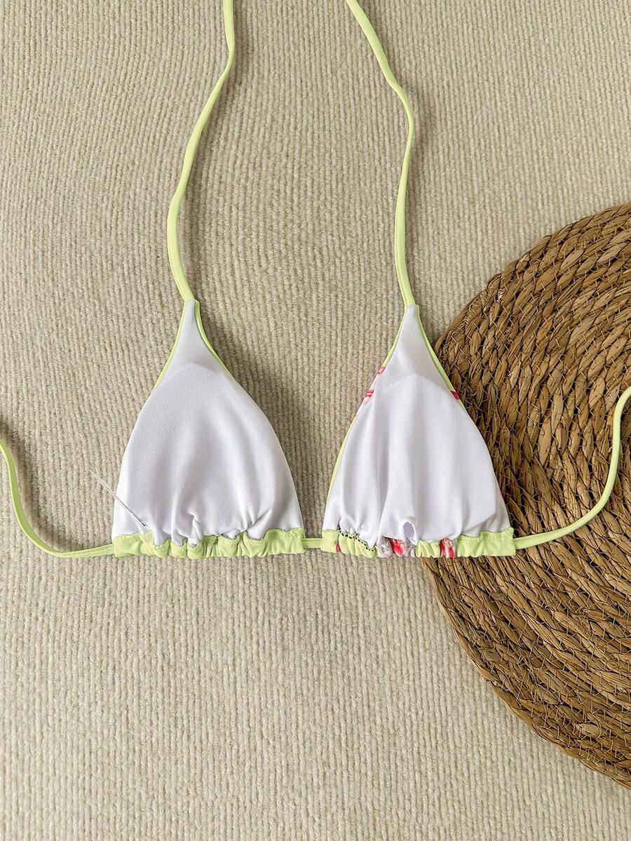 Swim Vcay Springbreak Floral Print Sexy Vacation Bikini Top For Women For Summer