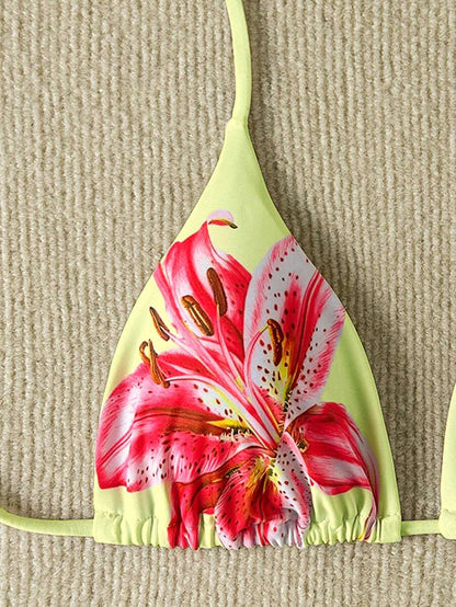 Swim Vcay Springbreak Floral Print Sexy Vacation Bikini Top For Women For Summer