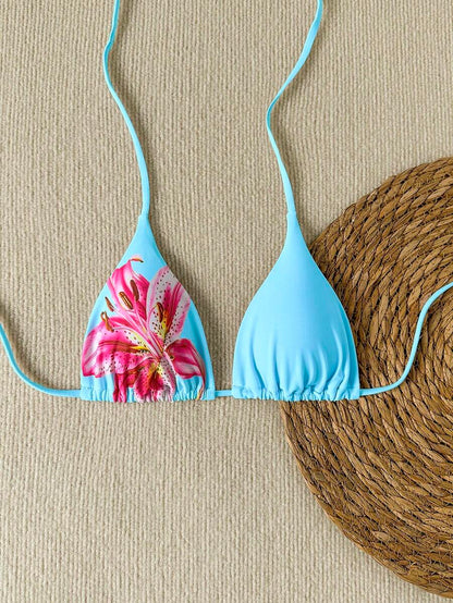 Swim Vcay Springbreak Floral Print Sexy Vacation Bikini Top For Women For Summer