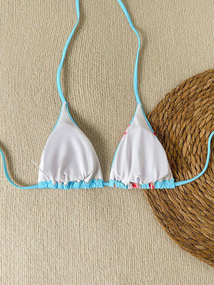 Swim Vcay Springbreak Floral Print Sexy Vacation Bikini Top For Women For Summer