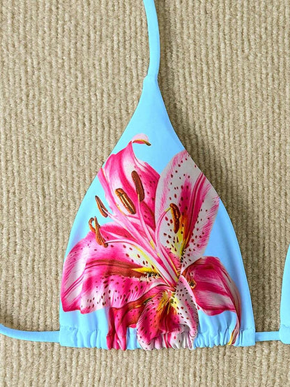 Swim Vcay Springbreak Floral Print Sexy Vacation Bikini Top For Women For Summer