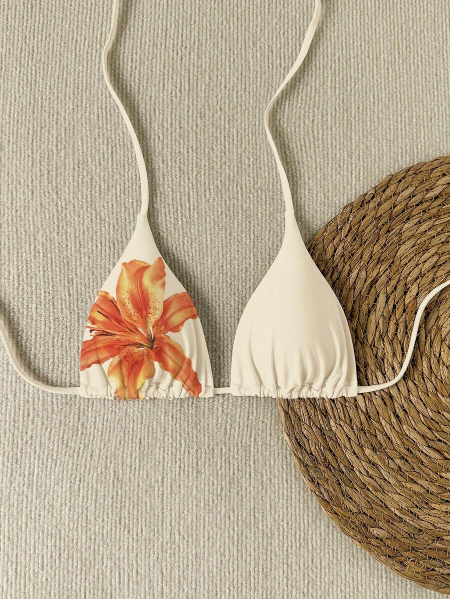 Swim Vcay Springbreak Floral Print Sexy Vacation Bikini Top For Women For Summer
