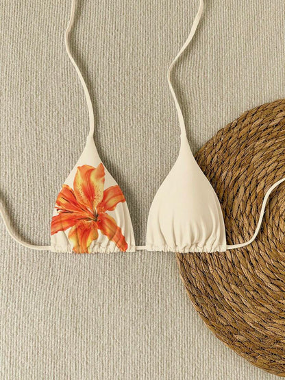 Swim Vcay Springbreak Floral Print Sexy Vacation Bikini Top For Women For Summer