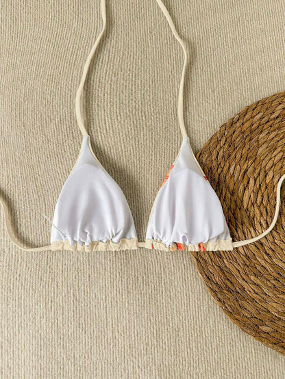 Swim Vcay Springbreak Floral Print Sexy Vacation Bikini Top For Women For Summer