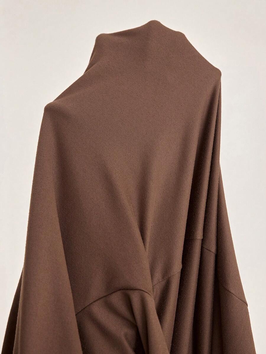 Maternity Dress - Chiffon Patchwork Half Sleeve Loose Fit Notched Neck Casual, Pregnancy Loungewear