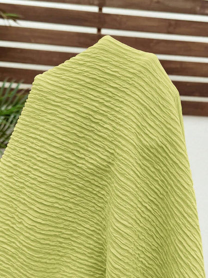 Yellow Jacquard Knit Maternity Lounge Set with Longline Round Neck Tank Top and Slim Fit Biker Shorts – Comfortable 2-Piece Summer Set
