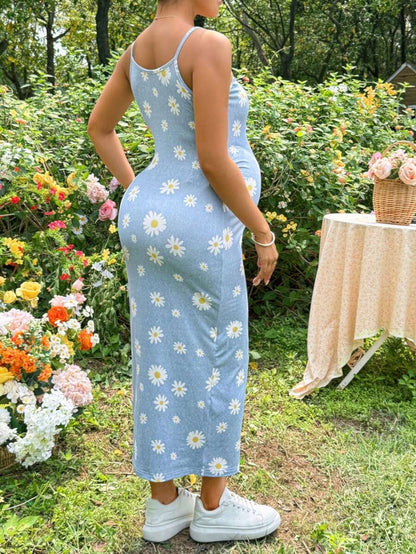 Maternity Floral Print Camisole Dress