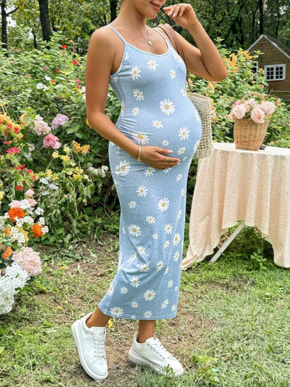 Maternity Floral Print Camisole Dress