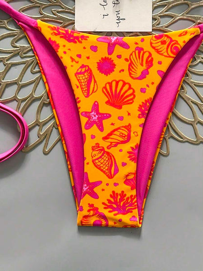 Swim Vcay Women's Summer Beach Contrast Color Halter Tie Sexy Bikini And Triangle Panty Swimwear Set Blue Bikini Yacht Party Outfit Vacation Bikini Boat Party Outfit Women Tie Side Bikini Triangle Bikini Set Light Blue Bikini