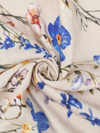 Multicolor Floral Halter Maternity Mini Dress with Puff Sleeves and Ruffle Hem – Boho High Waist A-Line Summer Vacation Beach Outfit