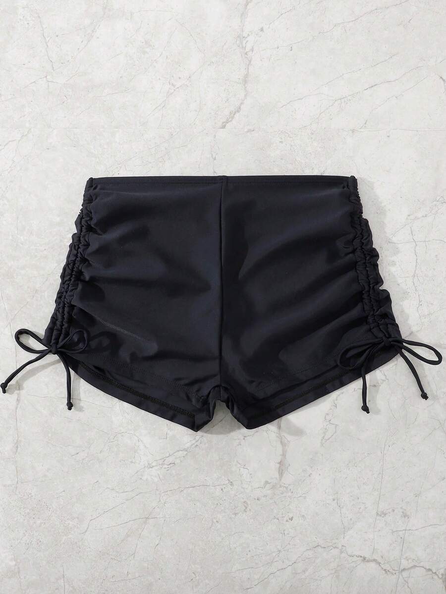 Swim Vcay Summer Beach Drawstring Side Bikini Bottom