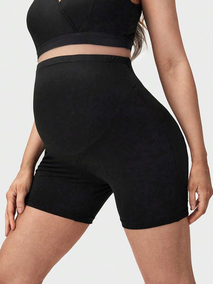 Wideband Waist Maternity Biker Shorts - Comfortable Pregnancy Fit